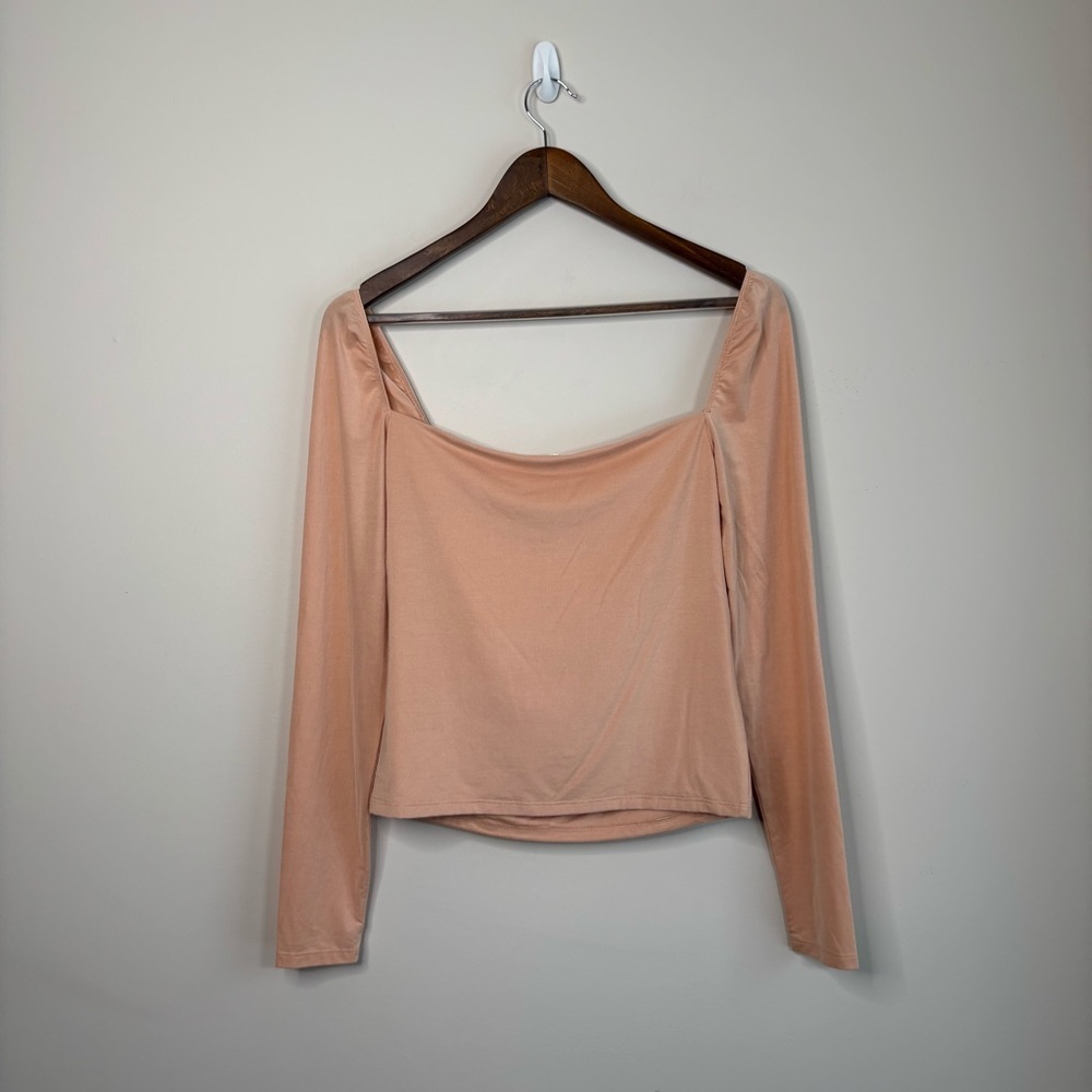 Wilfred Sonnet Blouse Long Sleeve Peachy Beige Large - Picture 3 of 8
